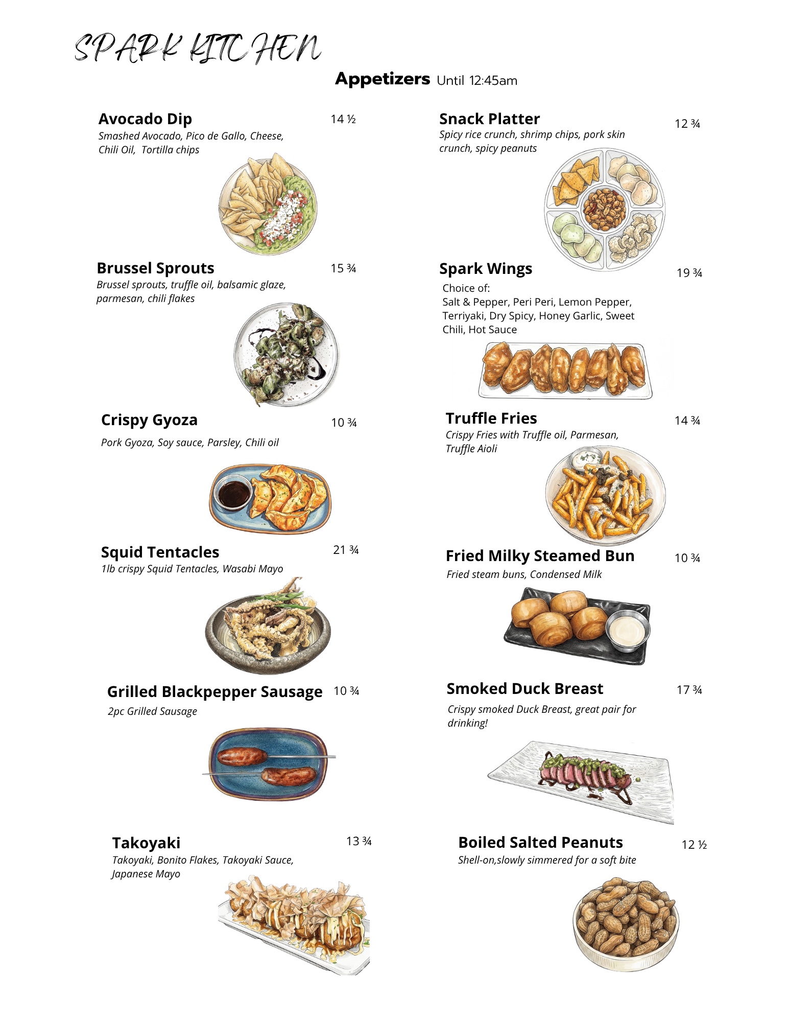 Food menu · 01 — official full menu page